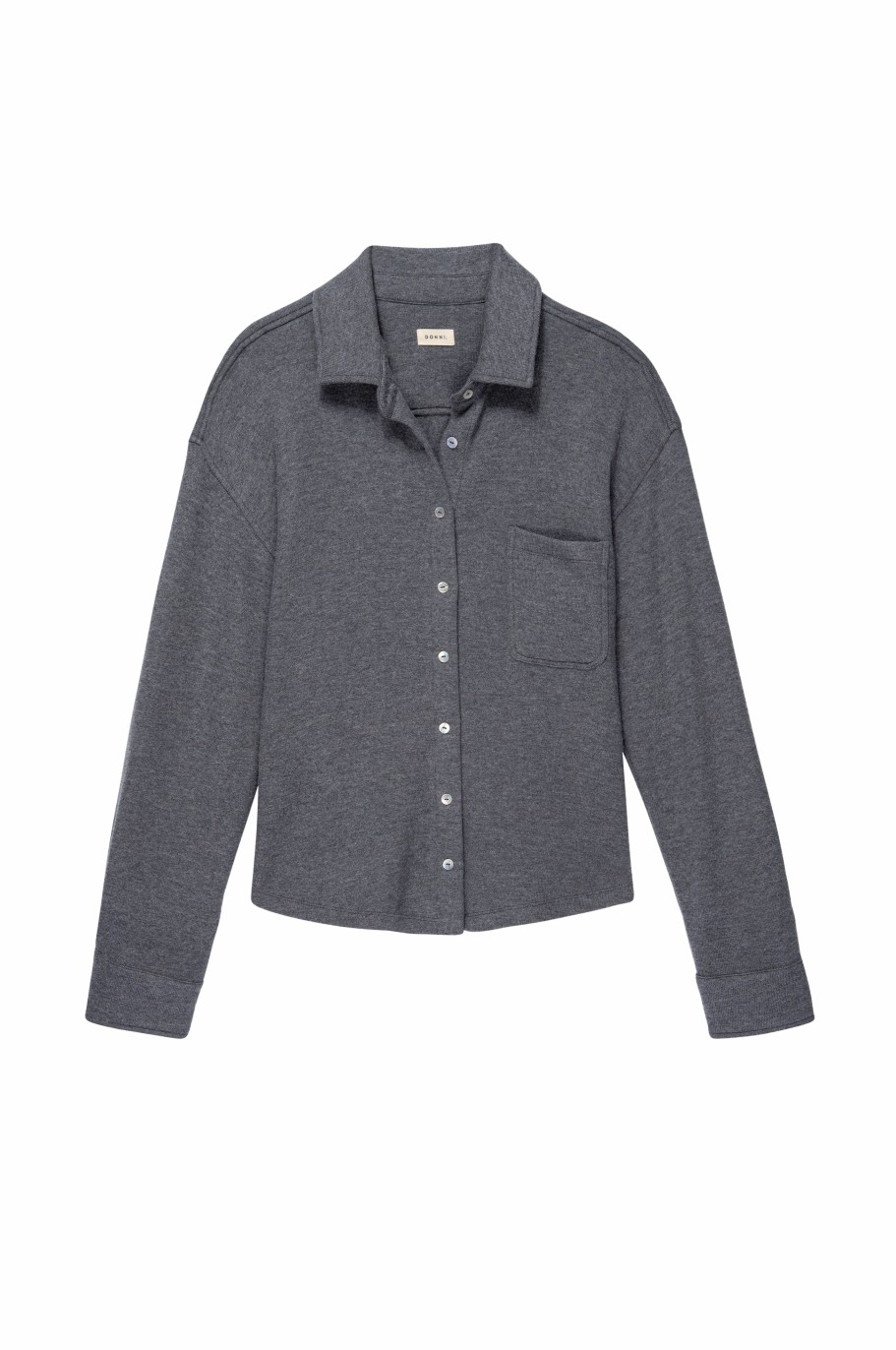 Tops Donni | Sweater Button Down Charcoal Grey * Vogingbroek